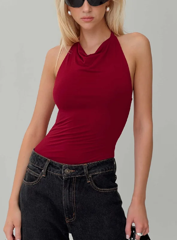 Women's Clothing Stores Imposter Bodysuit Cherry Red