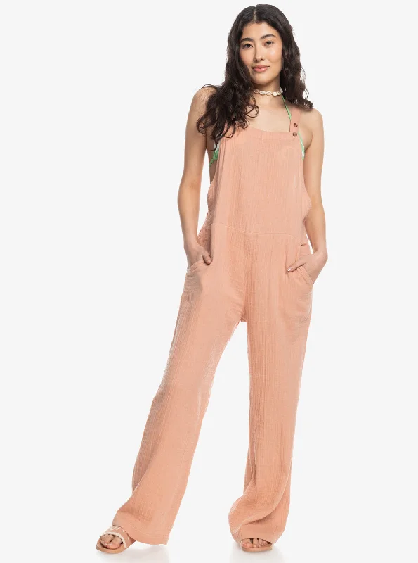 Extreme Clearance Deals Beachside Dreaming Jumpsuit - Cafe Creme