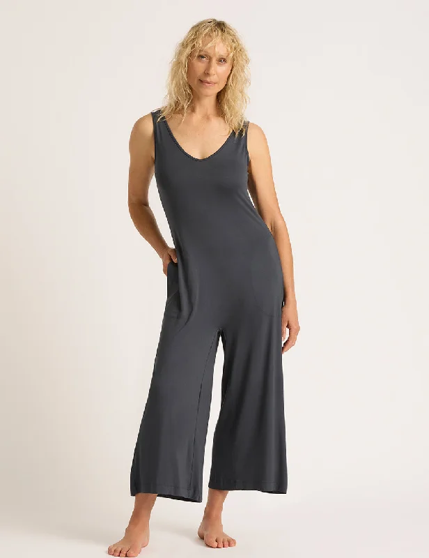 Women's Plus-Size Attire Long Jumpsuit - Storm