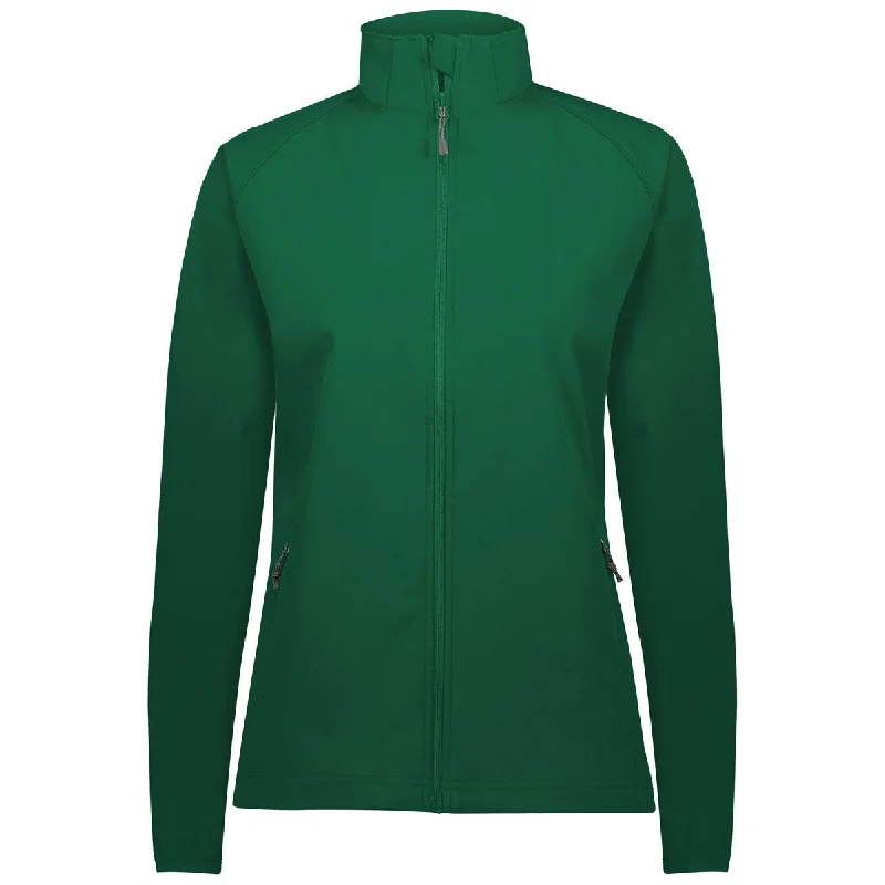 Plus Size Women Wear Holloway Women's Dark Green Featherlight Soft Shell Jacket