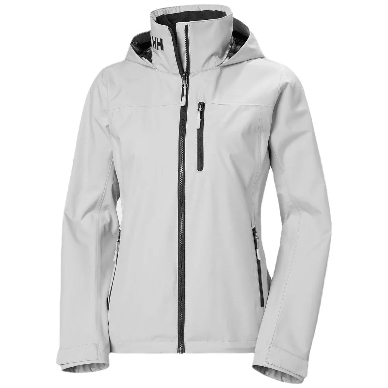 Stylish Women's Apparel Helly Hansen Women's Grey Fog Crew Hooded Jacket 2.0