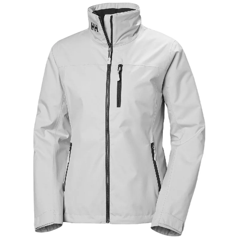 Edgy Fashion Helly Hansen Women's Grey Fog Crew Midlayer Jacket 2.0