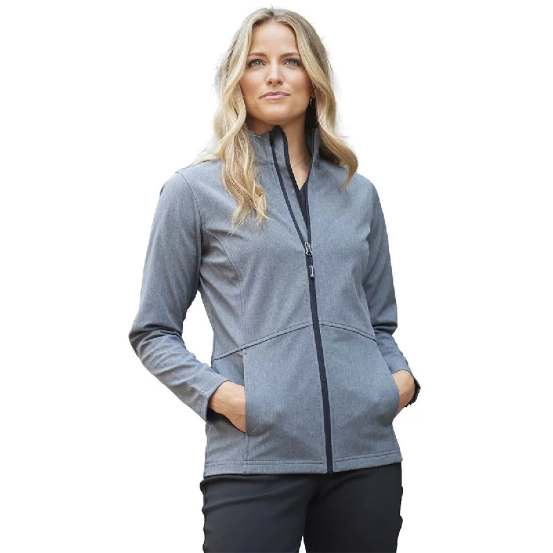 Online Boutiques Edwards Women's Heather Grey Lightweight Soft Shell Jacket