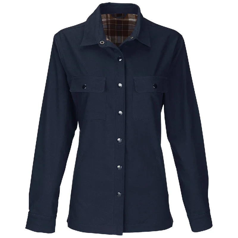 Online Boutique Clothing Vantage Women's Navy Boulder Shirt Jacket