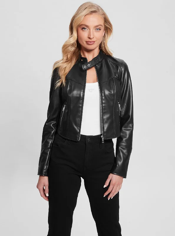 Women's Wedding Apparel Black Anita Moto Jacket