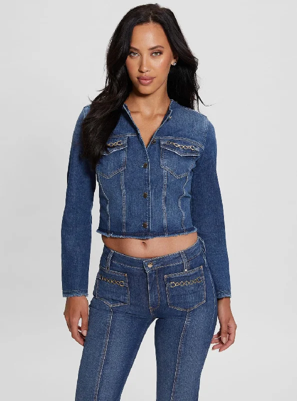 Women's Professional Outfit Eco Terrie Blue Denim Jacket