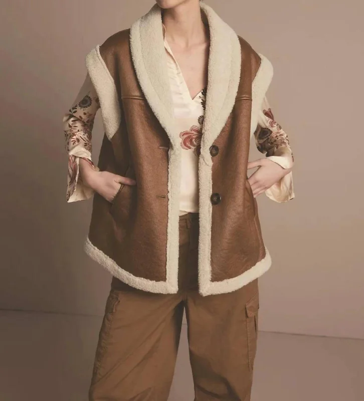 Women's Evening Wear Gilet Lammy Jacket In Wood