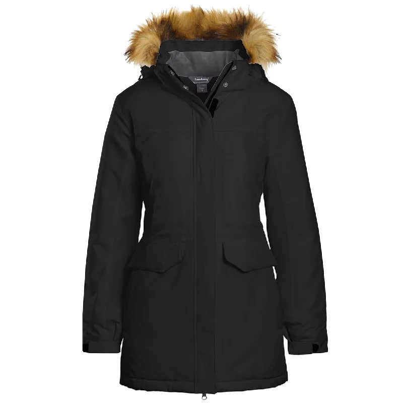 Casual Fashion Trends for Women Landway Women's Black Providence Insulated Parka with Faux Fur