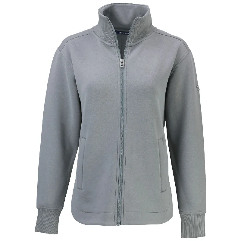 Sale For Women Cutter & Buck Women's Elemental Grey Roam Eco Full Zip Recycled Jacket