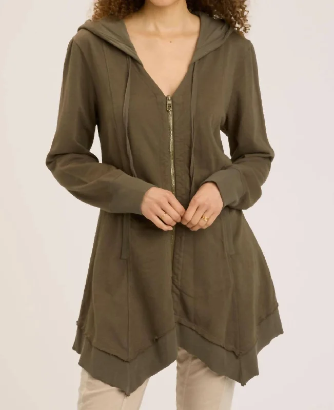 Timeless Women's Fashion Styles Merchantile Fleece Jacket In Olive