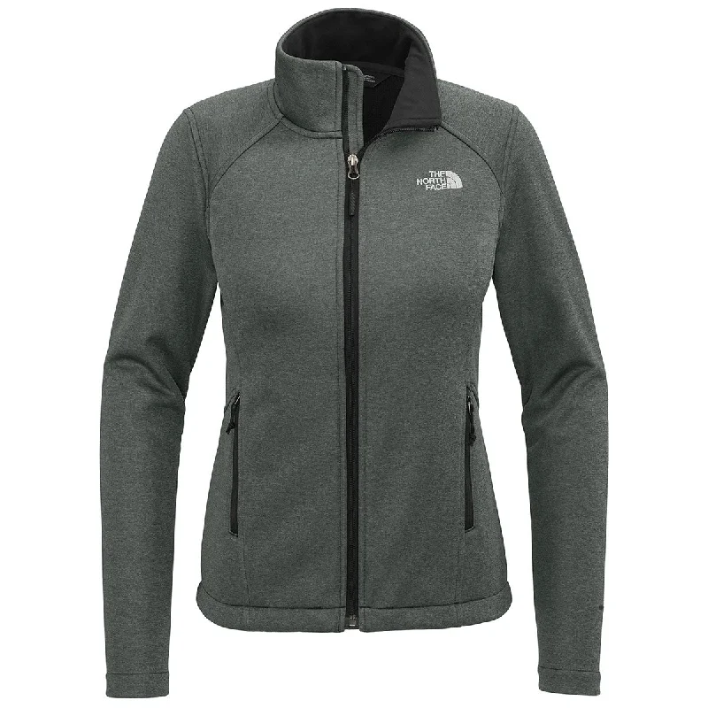 Women's Office Outfit The North Face Women's TNF Dark Grey Heather Chest Logo Ridgewall Soft Shell Jacket