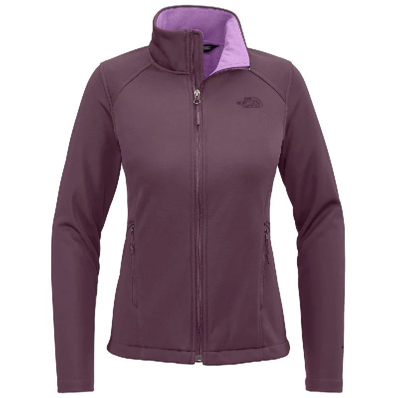 Women's Active Outfit For Fitness The North Face Women's TNF Blackberry Wine Chest Logo Ridgewall Soft Shell Jacket