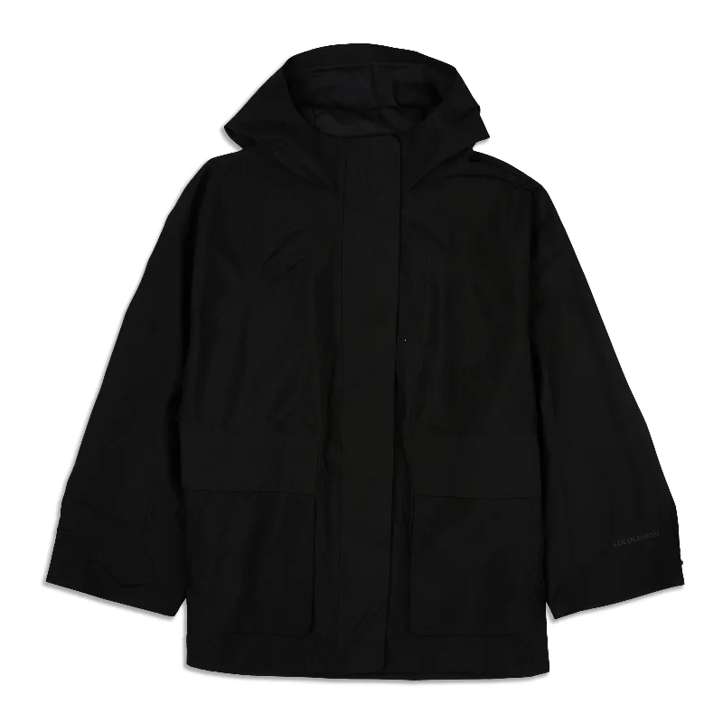 Latest Fashion Oversized Hooded Rain Jacket - Resale