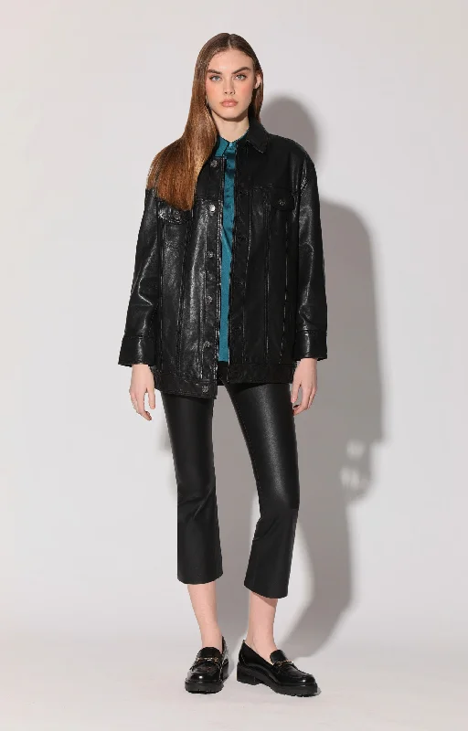 Women's Formal Event Outfit Sutton Jacket, Black - VT Wash Leather