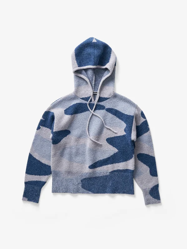 Trend Alert W CHALET HOODIE - Blue Fog Camo