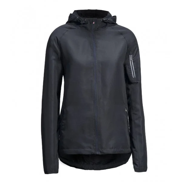 Women's Casual Attire Expert Women's Black Hooded Swift Tec Jacket