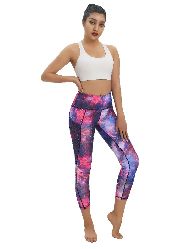 Bundle Offer 22" Printed Side Pockets Capris galaxy