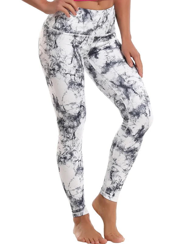 Easygoing Women's Style High Waist Yoga Pants arabescato