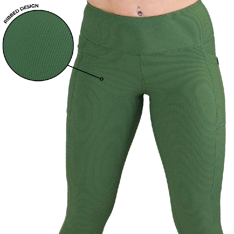 Women's Professional Garments Ribbed Leggings | Hunter Green