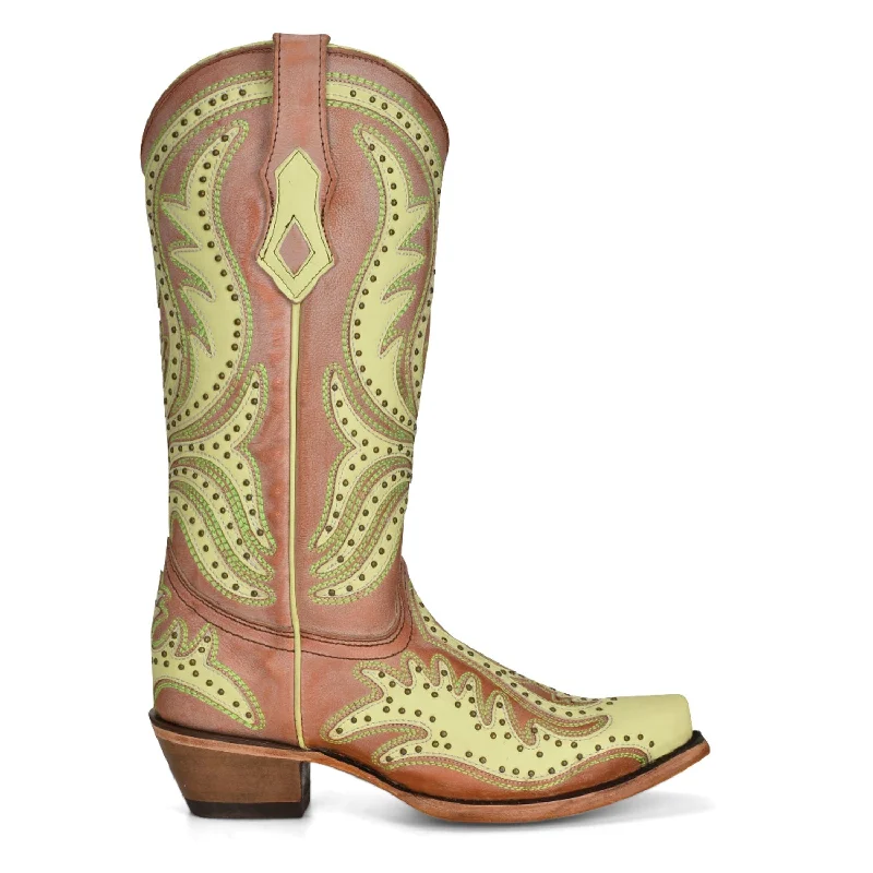 Men's Fashionable Shoes Corral Womens C3971 Neon Lime Green Leather Western Cowboy Boots Men's Fashionable Shoes Corral Womens C3971 Neon Lime Green Leather Western Cowboy Boots
