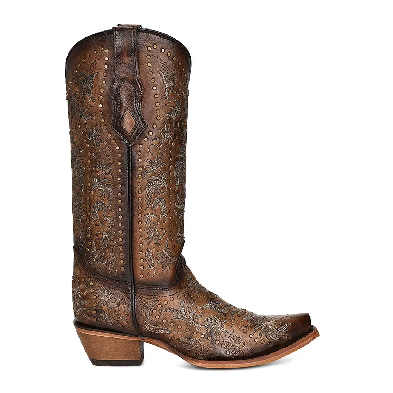 Men's Temperature-Regulating Boots Corral Womens C3972 Maple Leather Classic Cowboy Boots Men's Temperature-Regulating Boots Corral Womens C3972 Maple Leather Classic Cowboy Boots