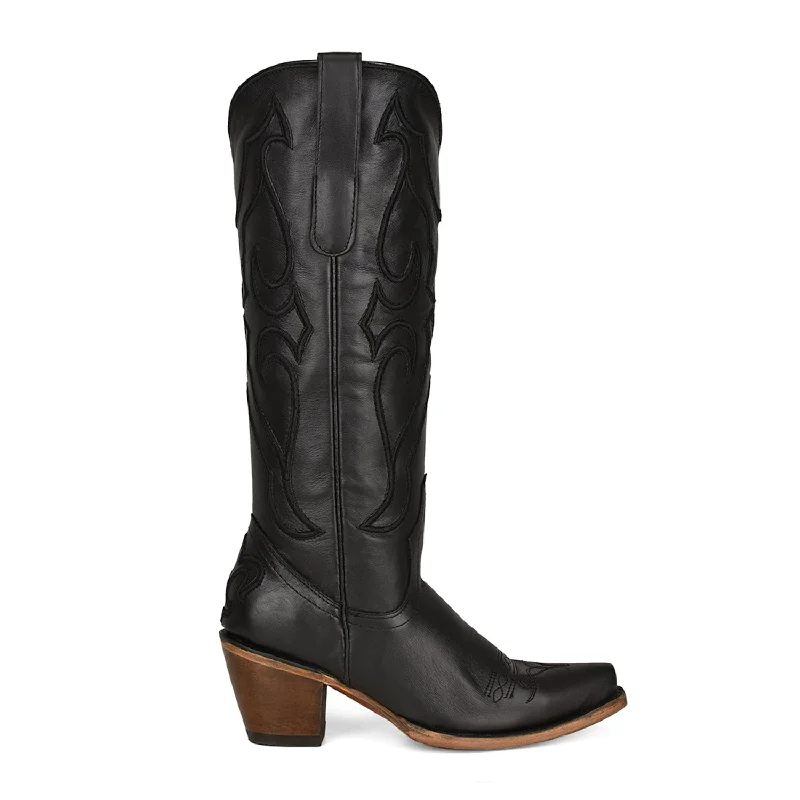Limited-Time Shoe Discounts On Top Brands Corral Womens Z5075 Black Leather 15in Tall Silhouette Cowboy Boots Limited-Time Shoe Discounts On Top Brands Corral Womens Z5075 Black Leather 15in Tall Silhouette Cowboy Boots