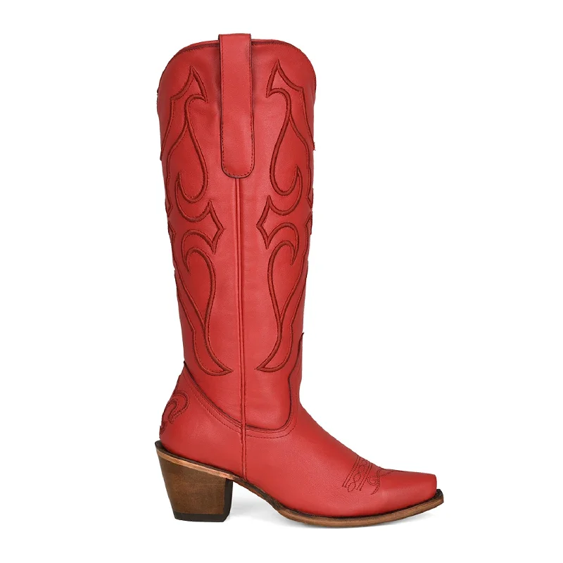 Special Promotion On Comfortable Walking Shoes Corral Womens Z5076 Red Leather 15in Tall Silhouette Cowboy Boots Special Promotion On Comfortable Walking Shoes Corral Womens Z5076 Red Leather 15in Tall Silhouette Cowboy Boots