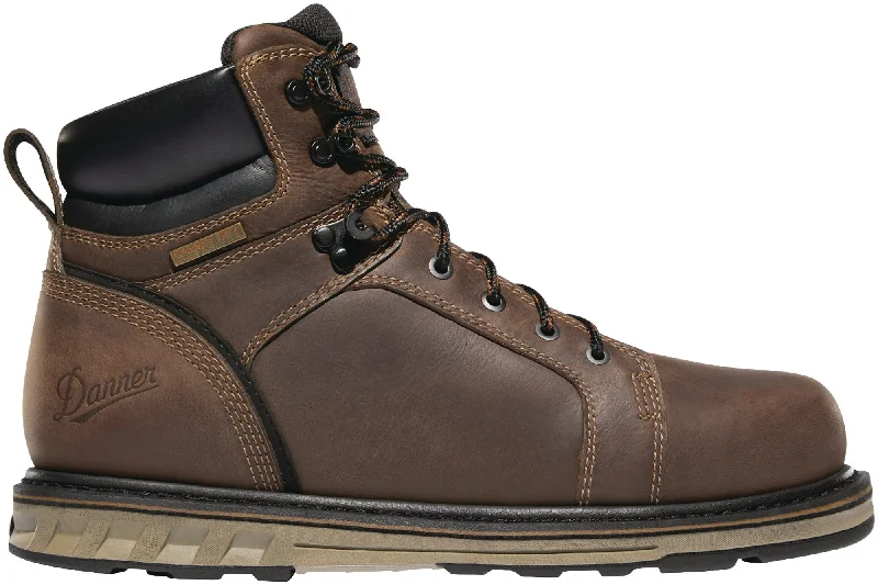 Men's Lightweight Boots Danner Steel Yard Mens Brown Leather 6in ST Work Boots