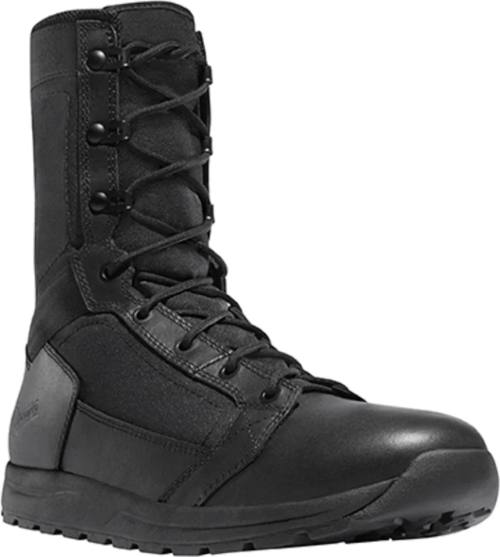 Men's Handcrafted Boots Danner Tachyon Hot Mens Black Leather 8in Military Boots