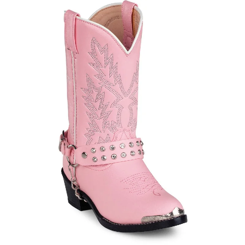 Men's Modern Boots Durango Kids Girls Pink Faux Leather Harness Biker Chrome Cowboy Boots Men's Modern Boots Durango Kids Girls Pink Faux Leather Harness Biker Chrome Cowboy Boots