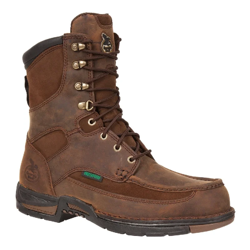 Best Offers On Lightweight And Flexible Shoes Georgia Athens Mens Brown Leather Waterproof 8in Lace Up Work Boots Best Offers On Lightweight And Flexible Shoes Georgia Athens Mens Brown Leather Waterproof 8in Lace Up Work Boots