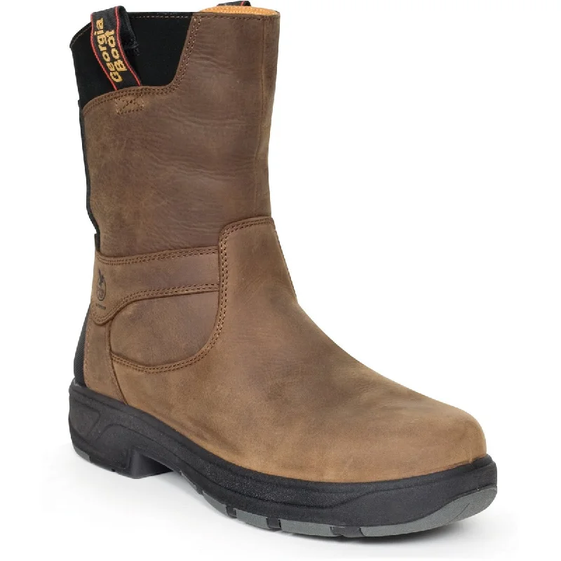Men's Slip-Resistant Shoes Georgia FlxPoint Mens Brown Leather Composite Toe Waterproof Work Boots Men's Slip-Resistant Shoes Georgia FlxPoint Mens Brown Leather Composite Toe Waterproof Work Boots