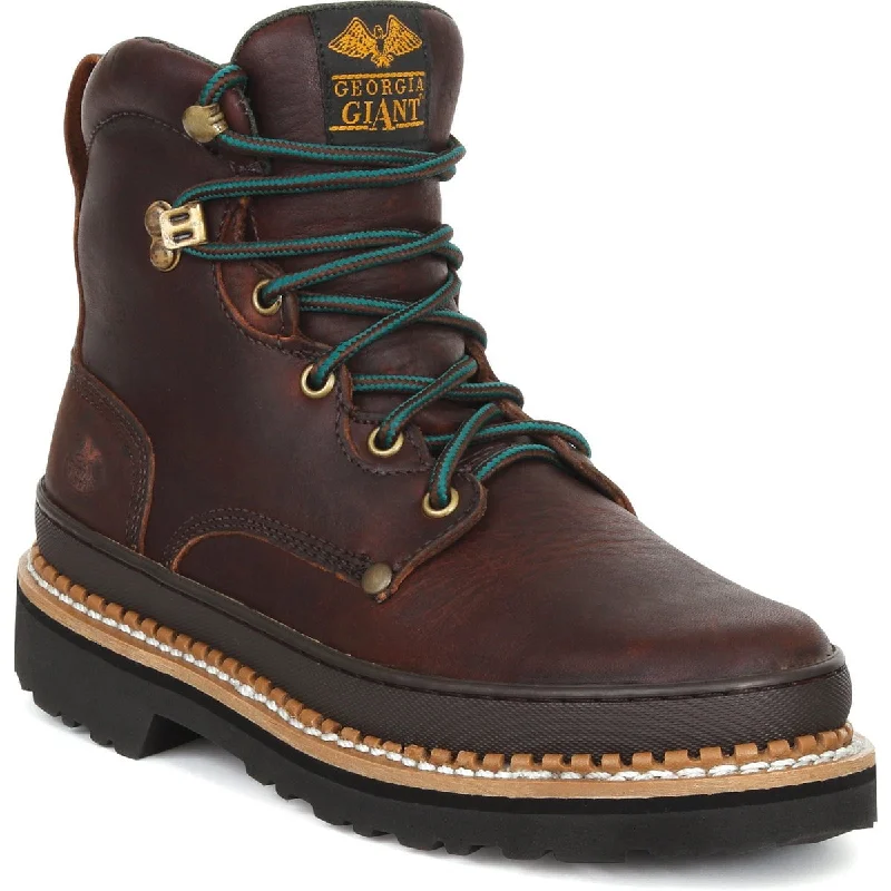 Men's All-Season Shoes Georgia Giant Mens Brown Leather Lace Up Bumber Guard Work Boots Men's All-Season Shoes Georgia Giant Mens Brown Leather Lace Up Bumber Guard Work Boots