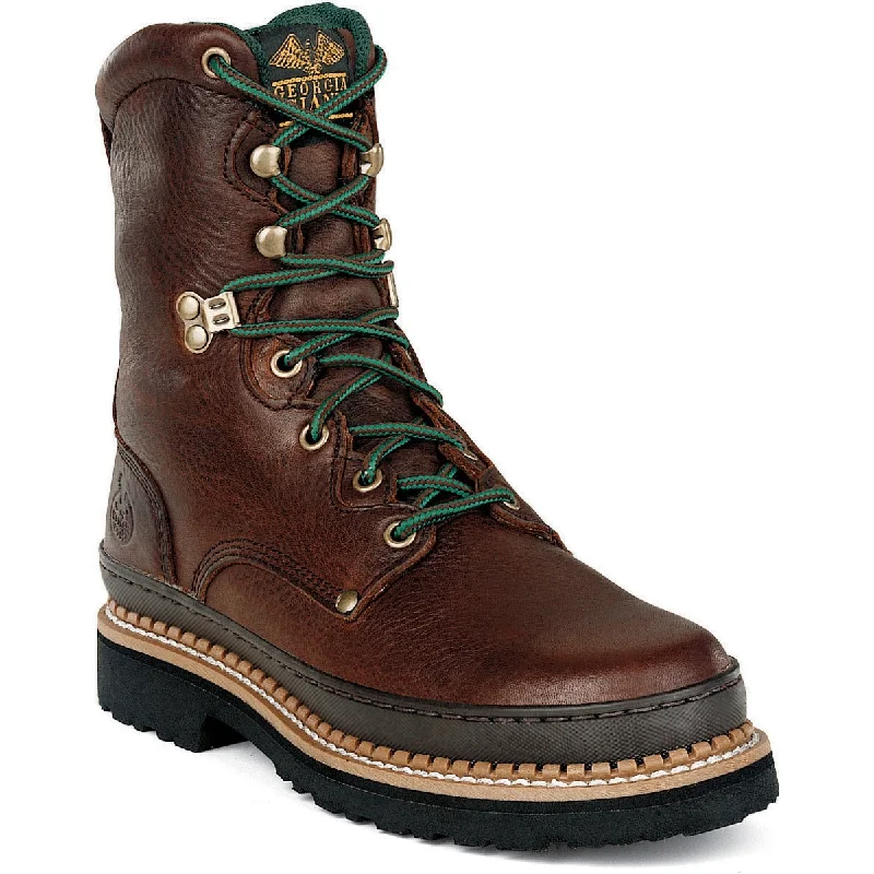 Men's Modern Shoes Georgia Giant Mens Soggy Brown Leather Safety Toe 8in Work Boots Men's Modern Shoes Georgia Giant Mens Soggy Brown Leather Safety Toe 8in Work Boots