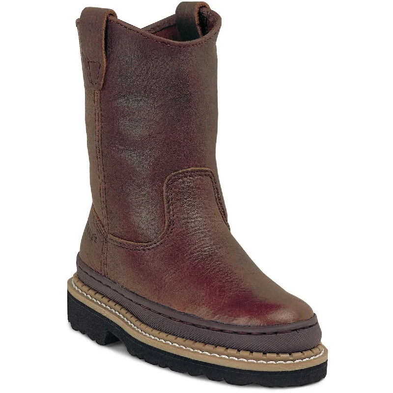 Men's Flexible Boots Georgia Kids Boys Soggy Brown Leather Little Giant Welly Cowboy Boots Men's Flexible Boots Georgia Kids Boys Soggy Brown Leather Little Giant Welly Cowboy Boots