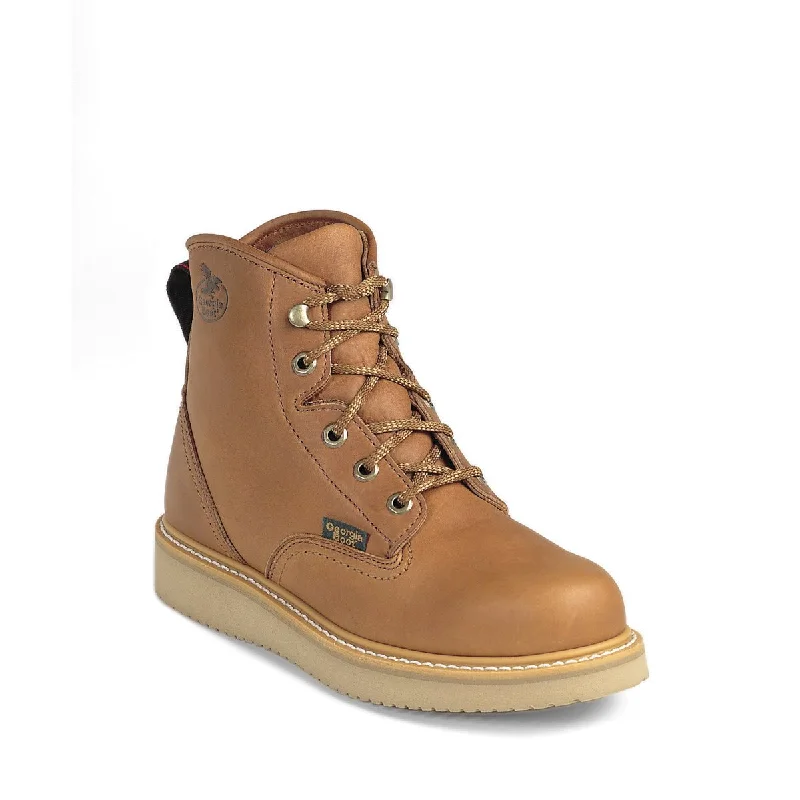 Men's Lightweight Boots Georgia Mens Barracuda Leather Wedge Steel Toe Ranch Work Boots Men's Lightweight Boots Georgia Mens Barracuda Leather Wedge Steel Toe Ranch Work Boots