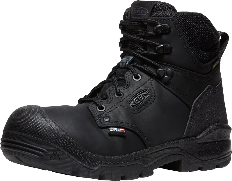 Men's Moisture-Wicking Shoes Keen Utility Mens Independence 6in WP Soft Toe Black/Black Leather Work Boots Men's Moisture-Wicking Shoes Keen Utility Mens Independence 6in WP Soft Toe Black/Black Leather Work Boots
