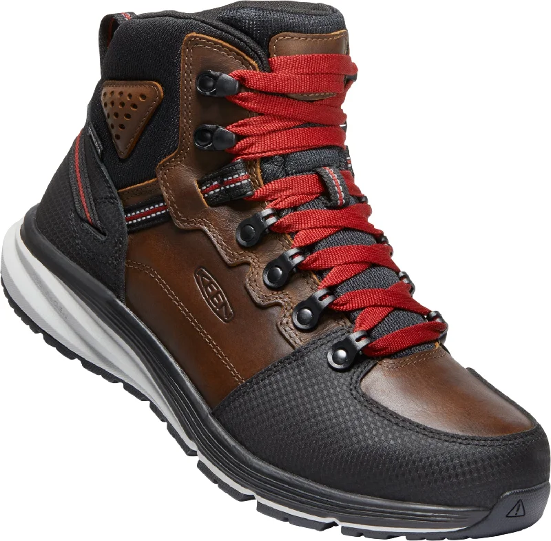 Men's Modern Shoes Keen Utility Mens Red Hook Mid WP Soft Toe Tobacco/Black Leather Work Boots Men's Modern Shoes Keen Utility Mens Red Hook Mid WP Soft Toe Tobacco/Black Leather Work Boots