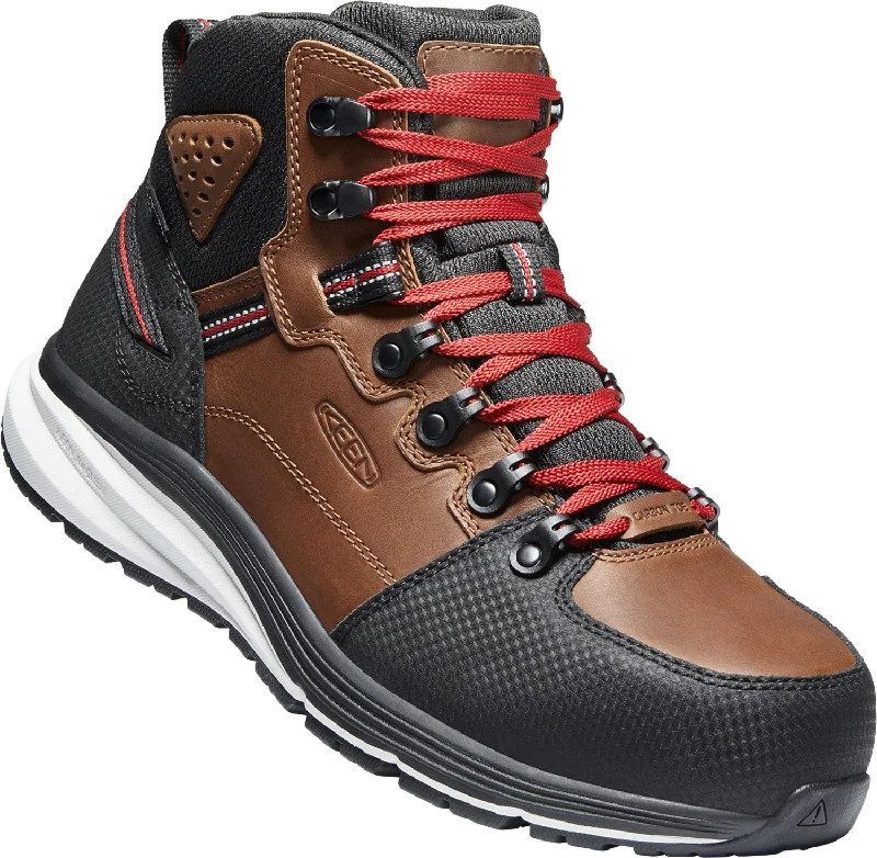 Comfortable Shoes For Men Keen Utility Mens Red Hook Mid WP Tobacco/Black Leather Work Boots Comfortable Shoes For Men Keen Utility Mens Red Hook Mid WP Tobacco/Black Leather Work Boots