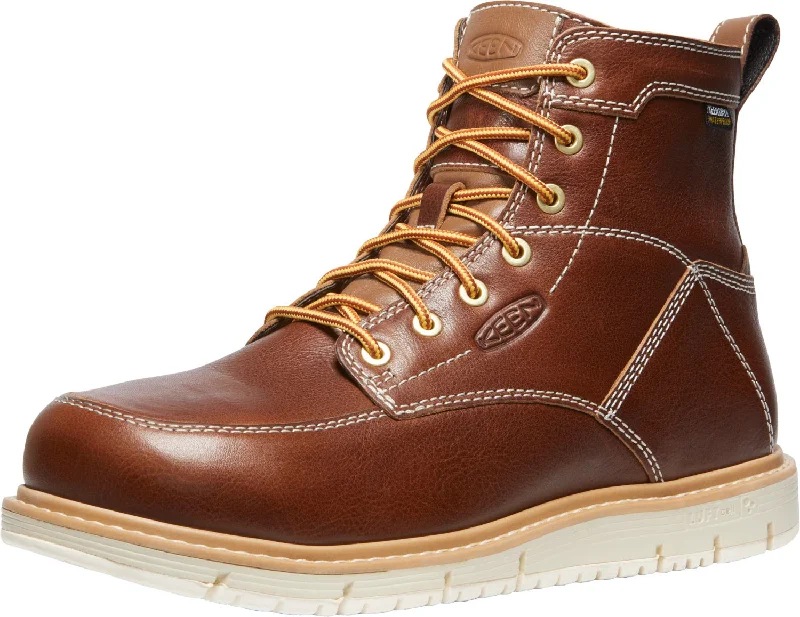 Men's All-Day Wear Boots Keen Utility Mens San Jose 6in WP Tortoise Shell/Star White Leather Work Boots Men's All-Day Wear Boots Keen Utility Mens San Jose 6in WP Tortoise Shell/Star White Leather Work Boots