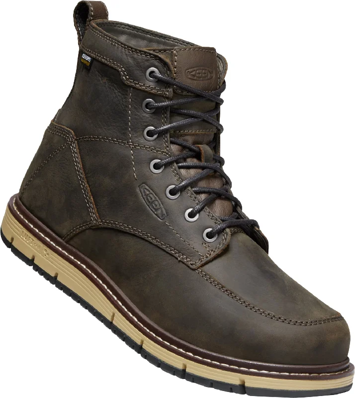 Men's Versatile Shoes Keen Utility Mens San Jose WP Soft Toe Cascade Brown/Black Leather Work Boots Men's Versatile Shoes Keen Utility Mens San Jose WP Soft Toe Cascade Brown/Black Leather Work Boots