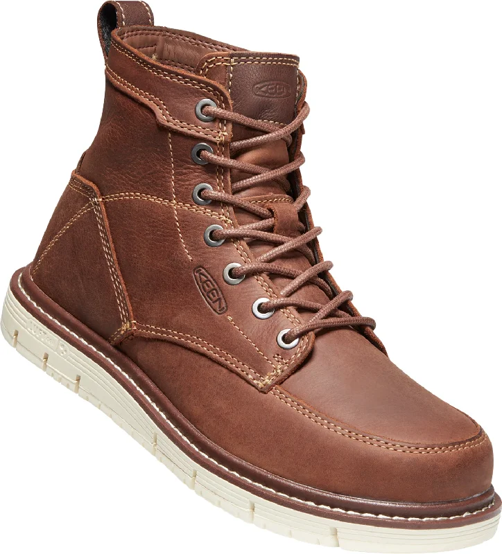 Fashion-Forward Shoes For Men Keen Utility Womens San Jose 6in Soft Gingerbread/Off White Leather Work Boots Fashion-Forward Shoes For Men Keen Utility Womens San Jose 6in Soft Gingerbread/Off White Leather Work Boots