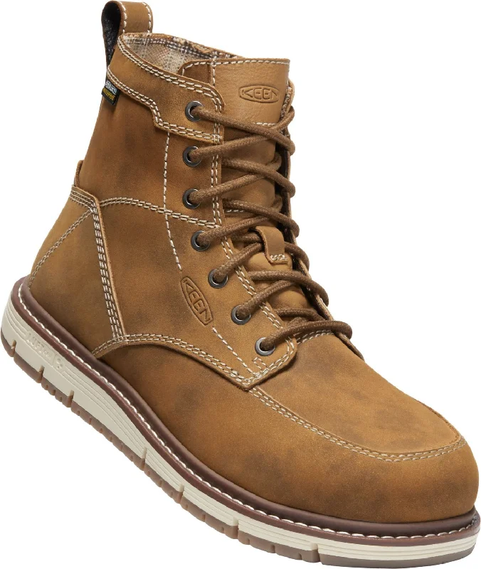 Men's High-Quality Boots Keen Utility Womens San Jose 6in WP Almond/Gum Kg 113 Leather Work Boots Men's High-Quality Boots Keen Utility Womens San Jose 6in WP Almond/Gum Kg 113 Leather Work Boots