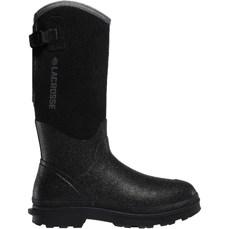 Men's All-Season Shoes Lacrosse Alpha Range Mens Black Rubber 14in CT WP Work Boots