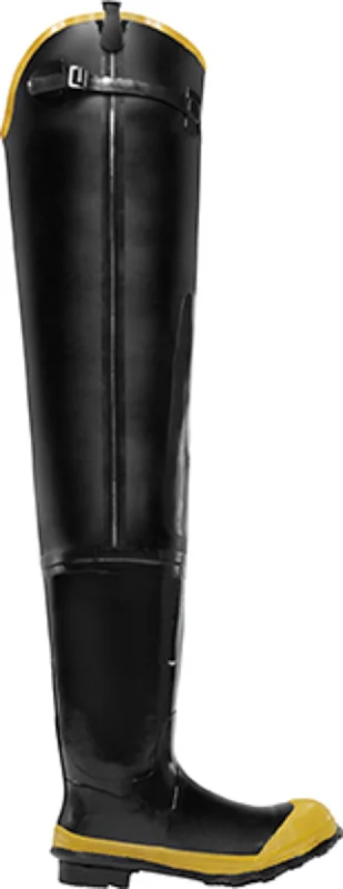 Men's Waterproof Boots Lacrosse Economy Hip Mens Black Rubber 32in ST Work Boots