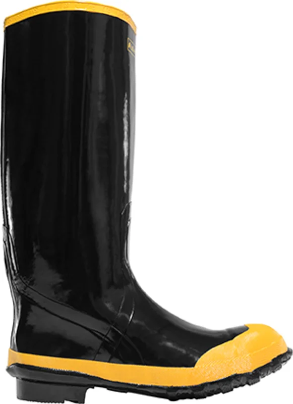 Men's Sporty Shoes Lacrosse Economy Knee Mens Black Rubber 16in ST Work Boots