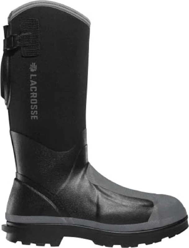 Clearance Sale On Trendy Footwear While Supplies Last LaCrosse Mens Alpha Range 14in 5.0MM MET/PR/NMT Black Rubber Work Boots Clearance Sale On Trendy Footwear While Supplies Last LaCrosse Mens Alpha Range 14in 5.0MM MET/PR/NMT Black Rubber Work Boots