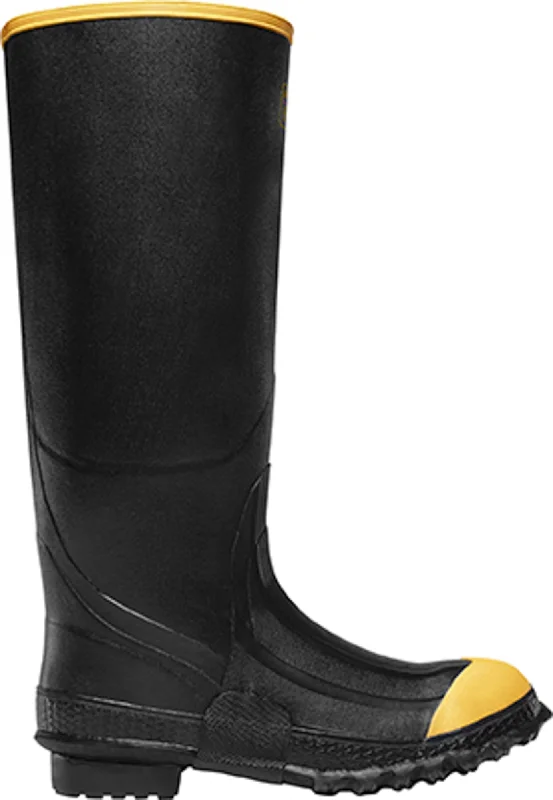 Men's Cushioned Shoes Lacrosse Premium Knee Mens Black Rubber 16in ST Work Boots