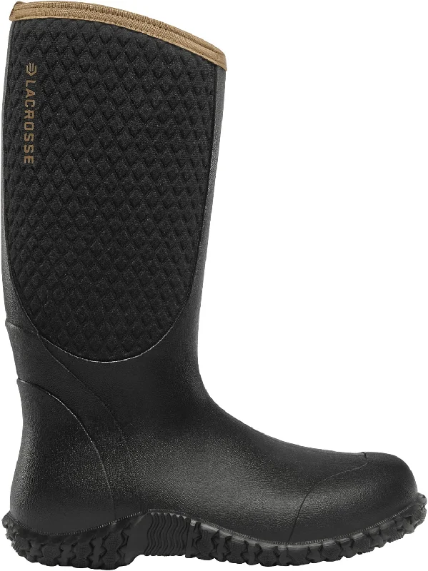 Men's Versatile Shoes LaCrosse Womens Alpha Lite 14in 5.0MM Black/Tan Rubber Work Boots Men's Versatile Shoes LaCrosse Womens Alpha Lite 14in 5.0MM Black/Tan Rubber Work Boots