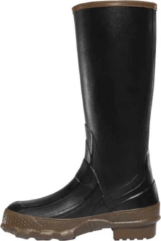 Men's Casual Shoes LaCrosse Womens Grange 14in Black/Tan Rubber Work Boots